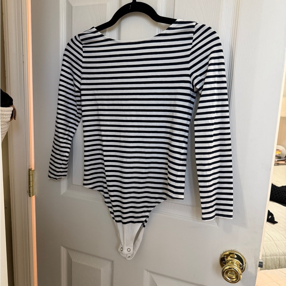 SOLD ELSEWHERE Banana Republic Striped Bodysuit, Size XS